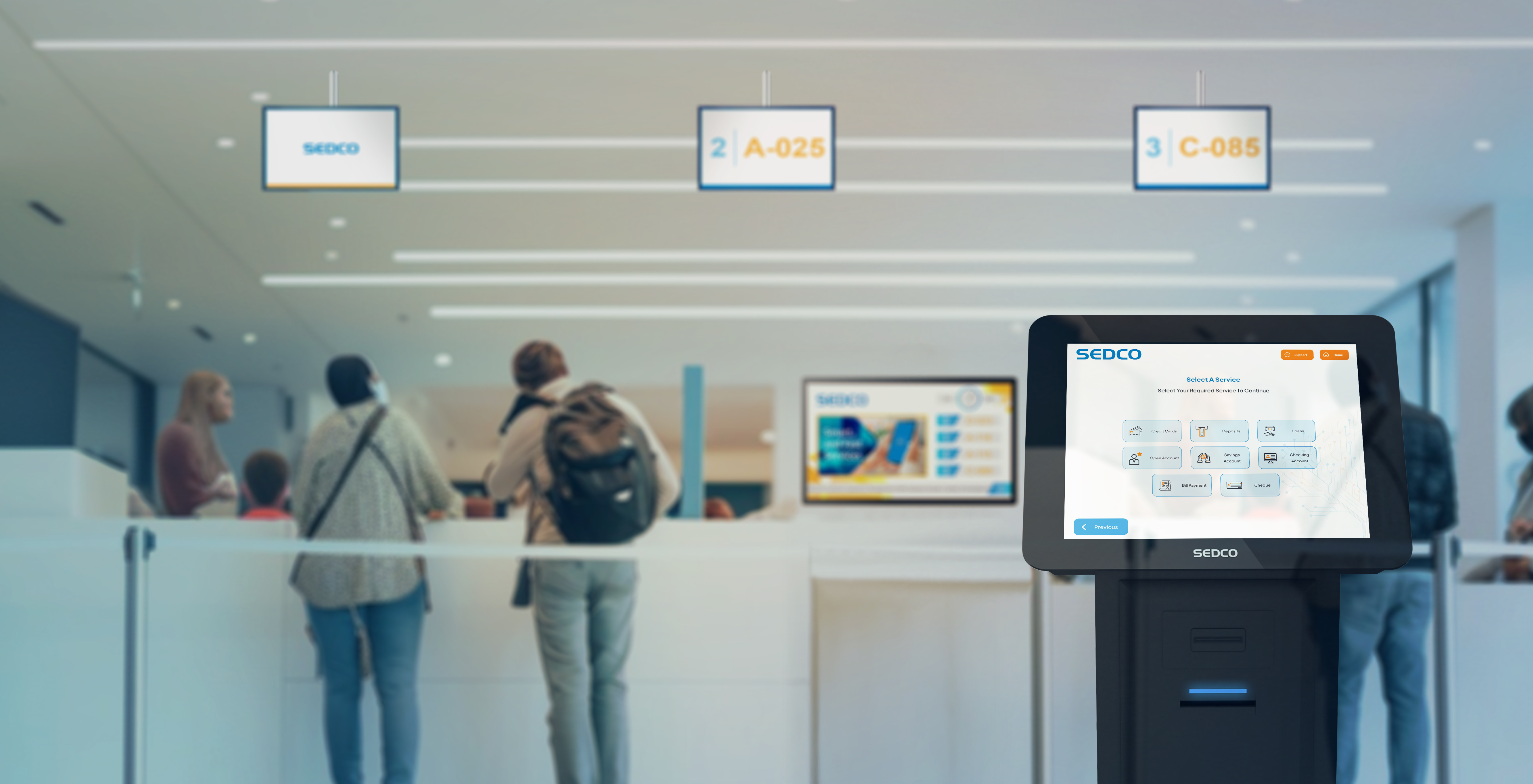 screenshot of SEDCO Queue Management System